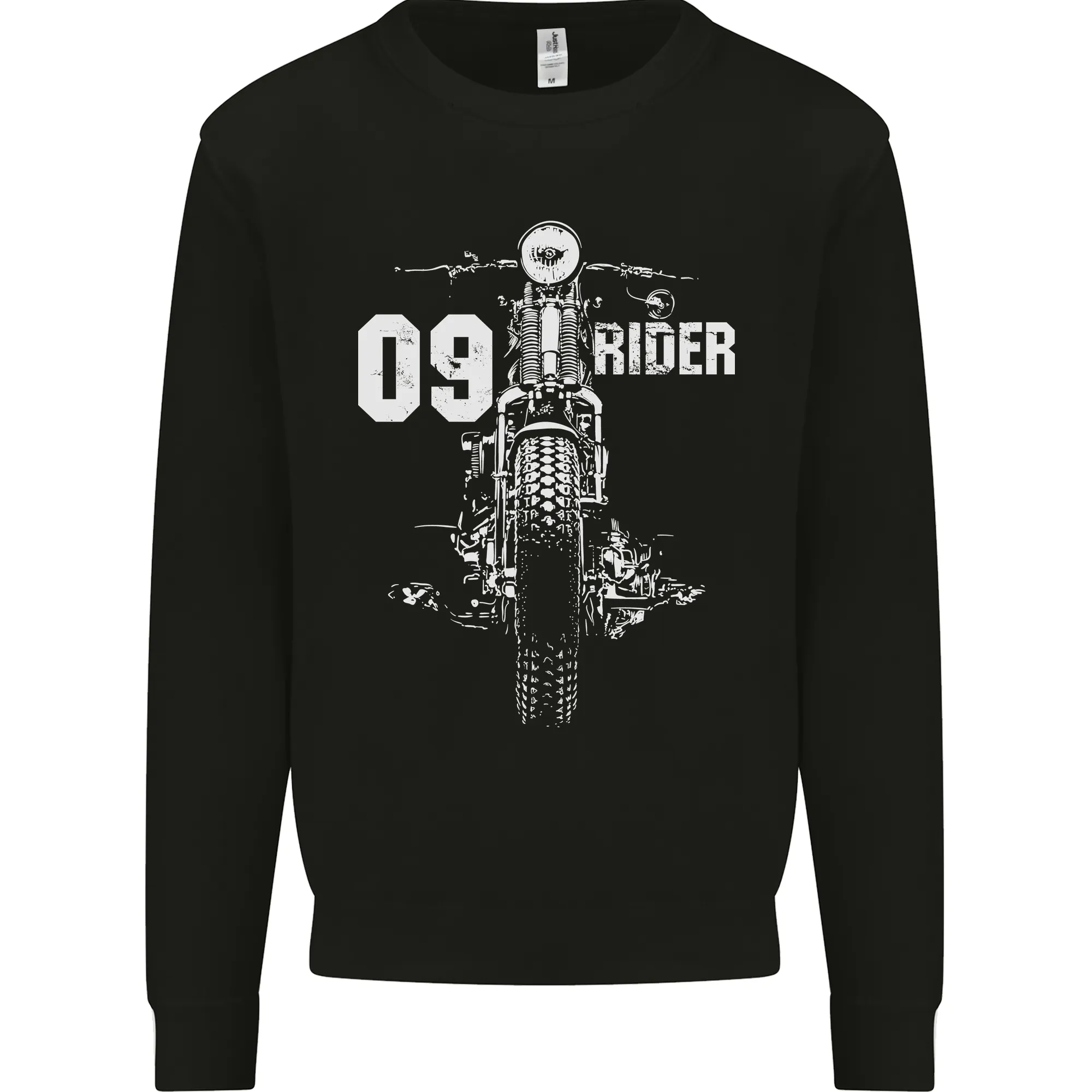 09 Motorbike Rider Biker Motorcycle Kids Sweatshirt Jumper