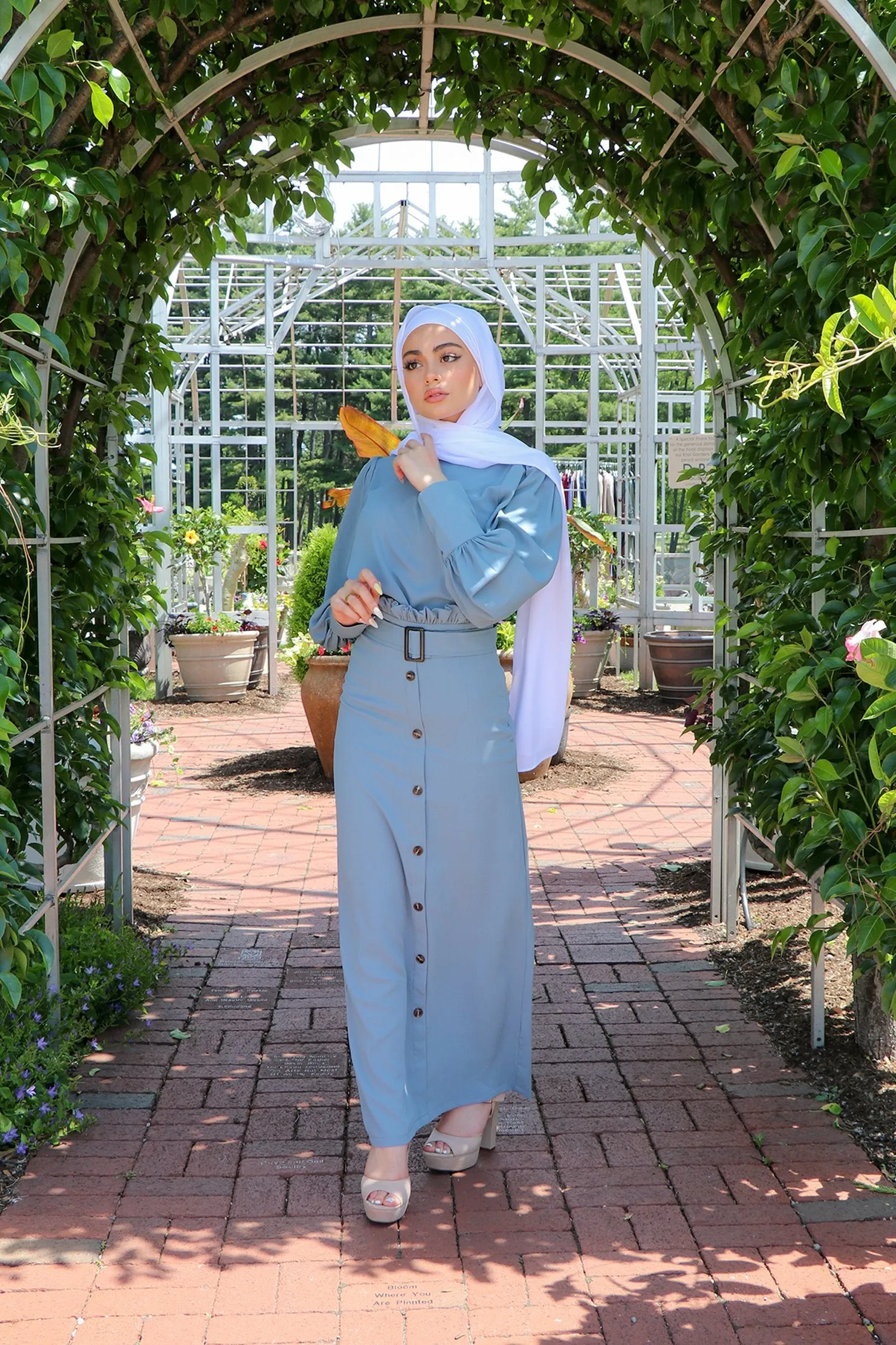 Aliya Premium Skirt- Sky Blue