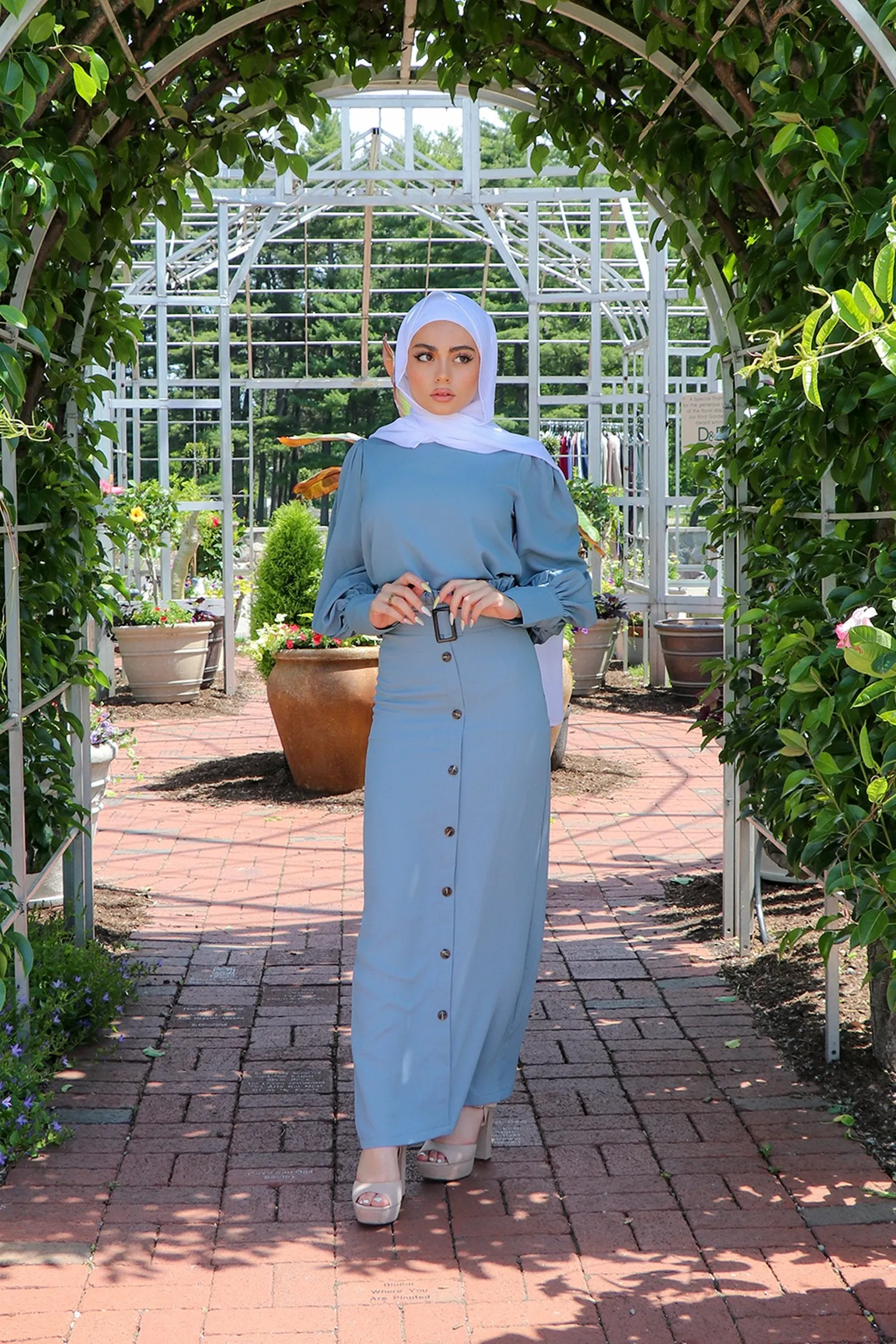 Aliya Premium Skirt- Sky Blue