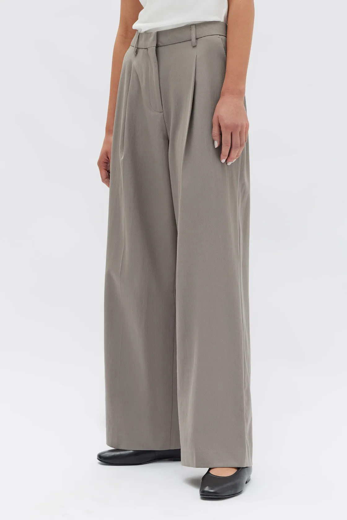 Aria Wide Leg Pant - Ash