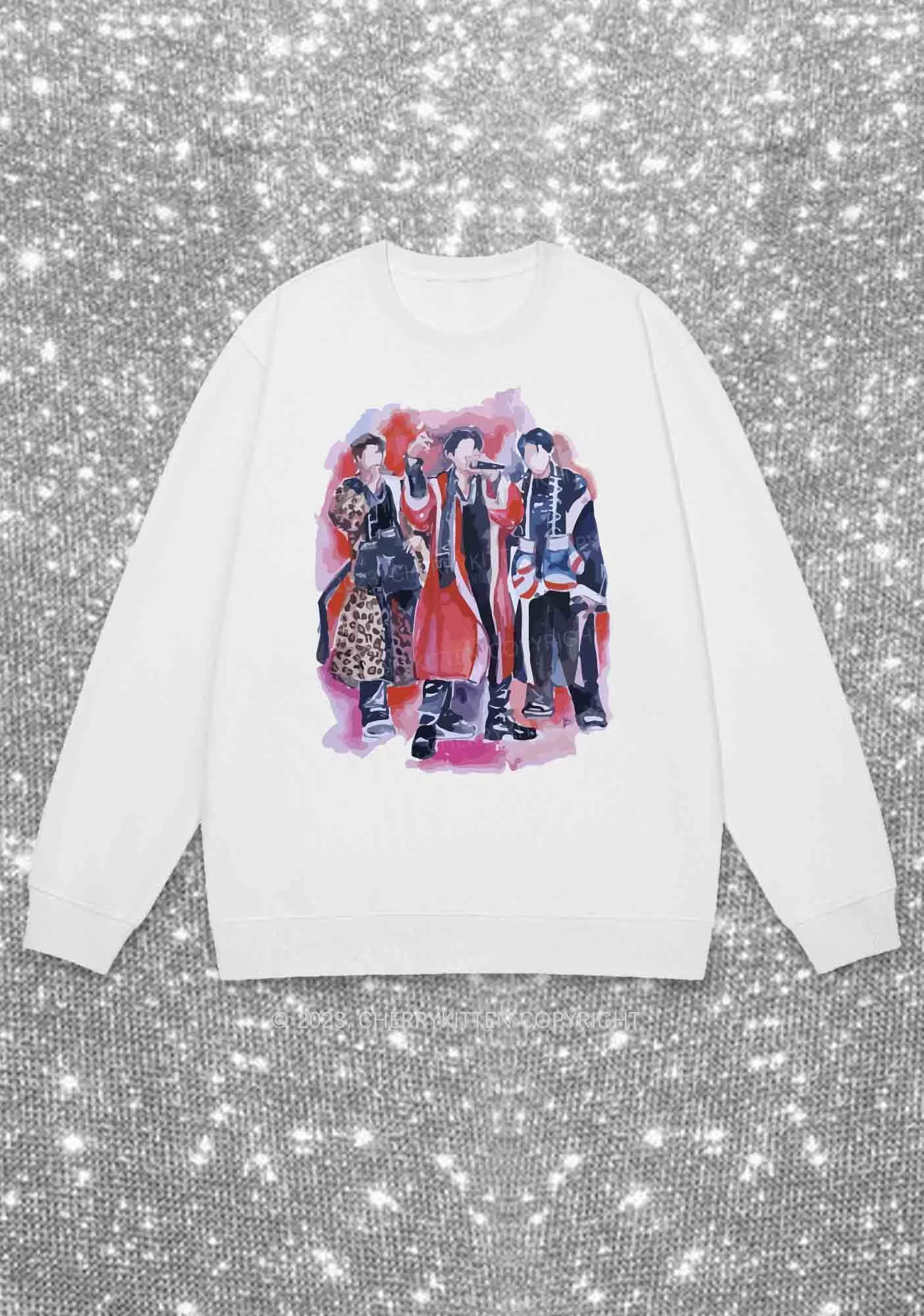 Bangtan Rap Line Kpop Y2K Sweatshirt Cherrykitten