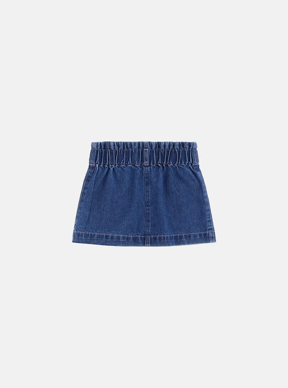 Blue Denim Flower Mini Skirt (2-7)