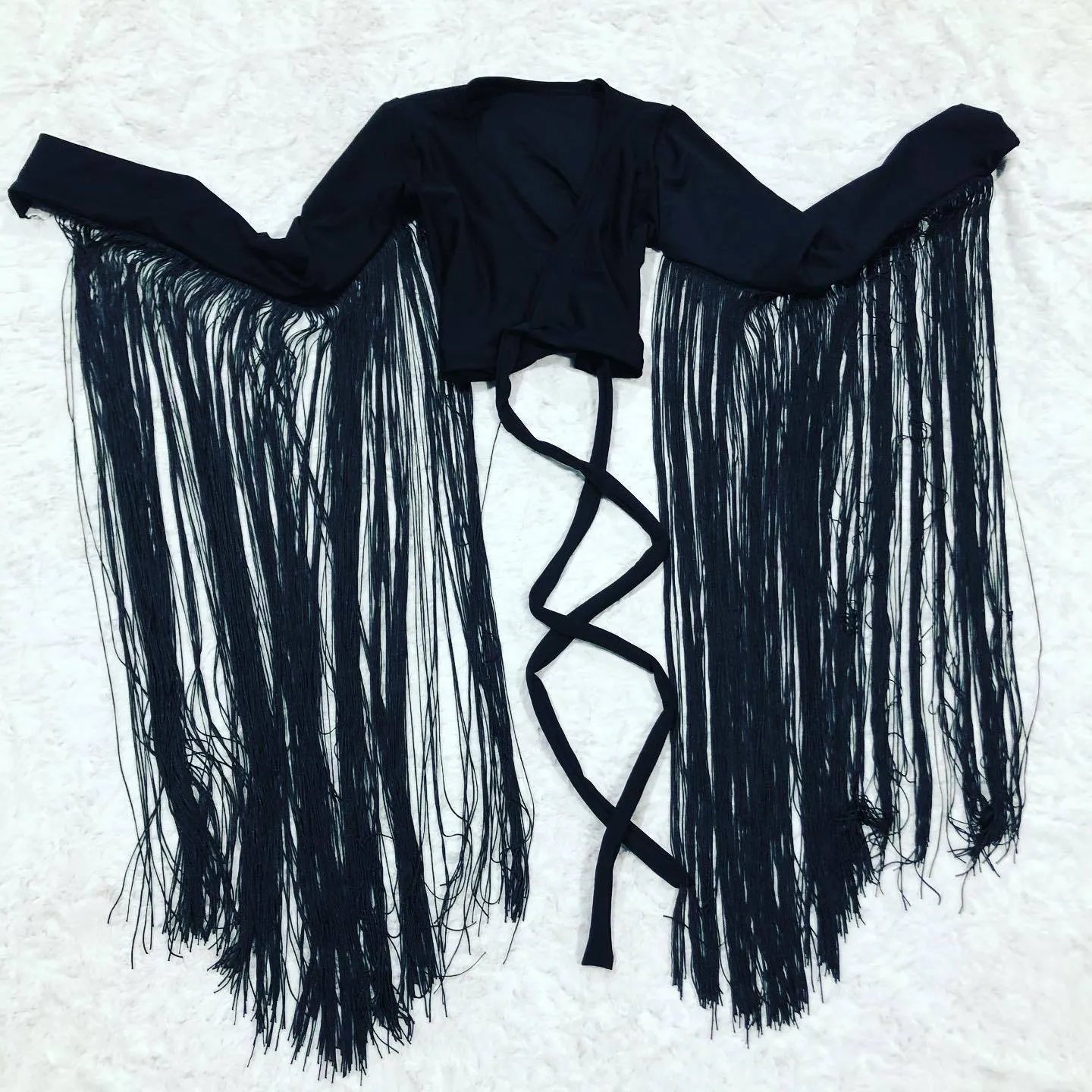 Build Your Own Wrap and Tie Crop Top with 30" Fringe