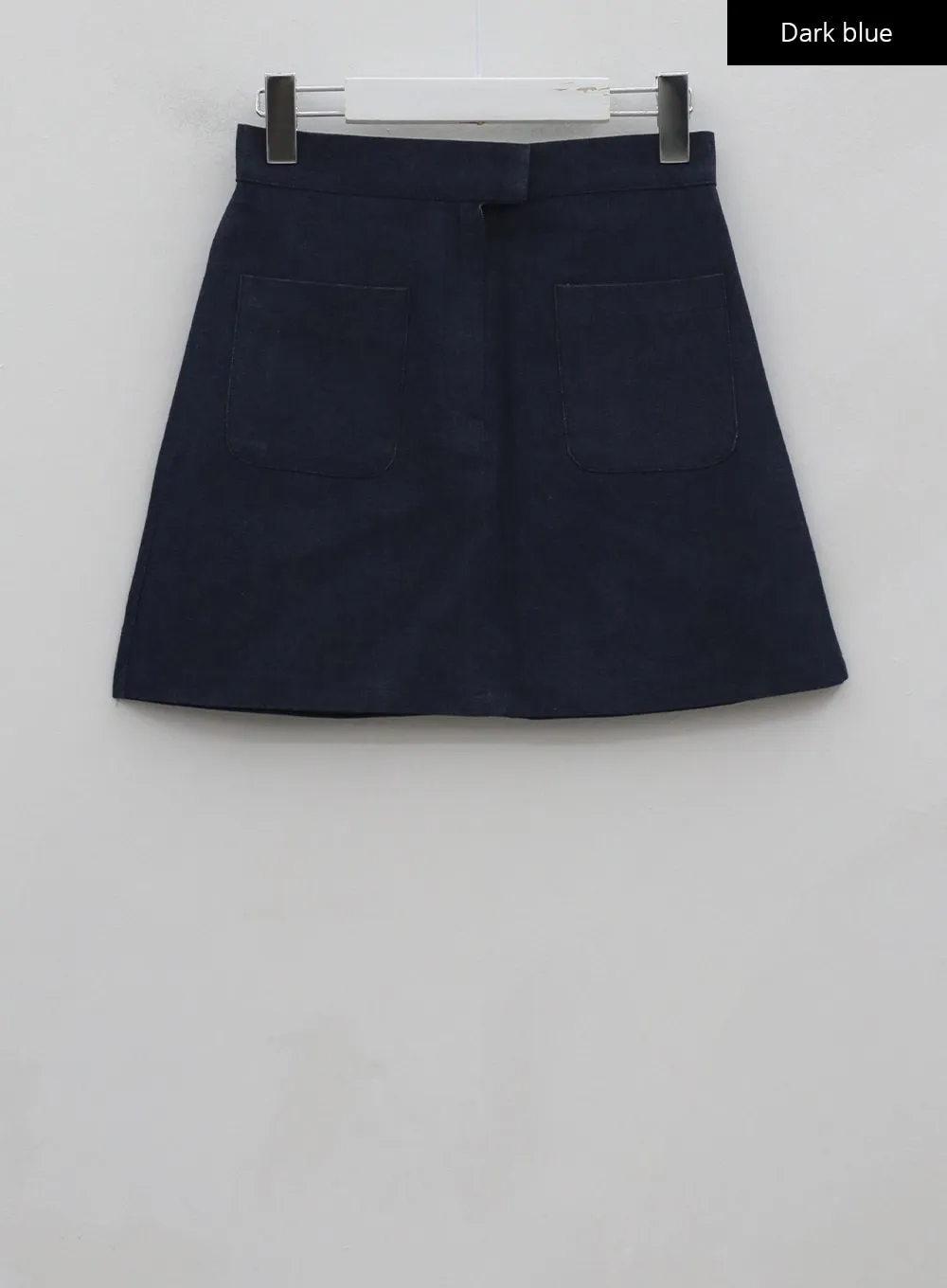 Button A-Line Cotton Mini Skirt BG08