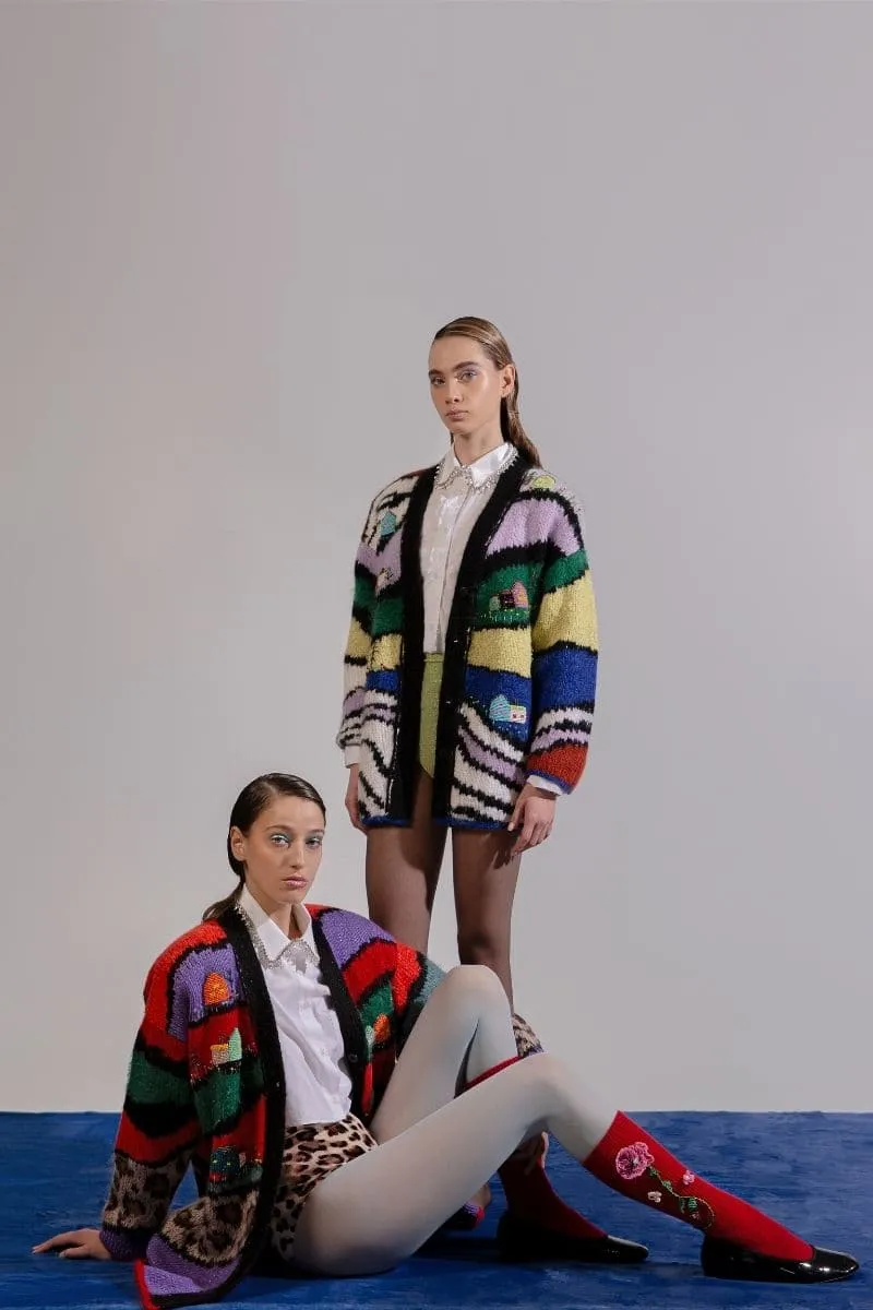 CASETTY OVERSIZED MULTICOLOR CARDIGAN