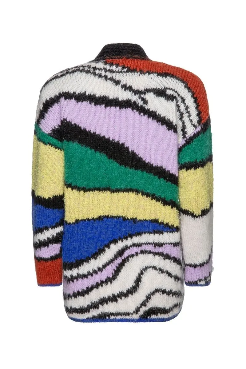 CASETTY OVERSIZED MULTICOLOR CARDIGAN