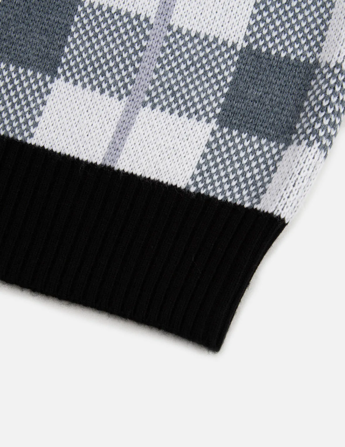 Checked Knitted Pullover