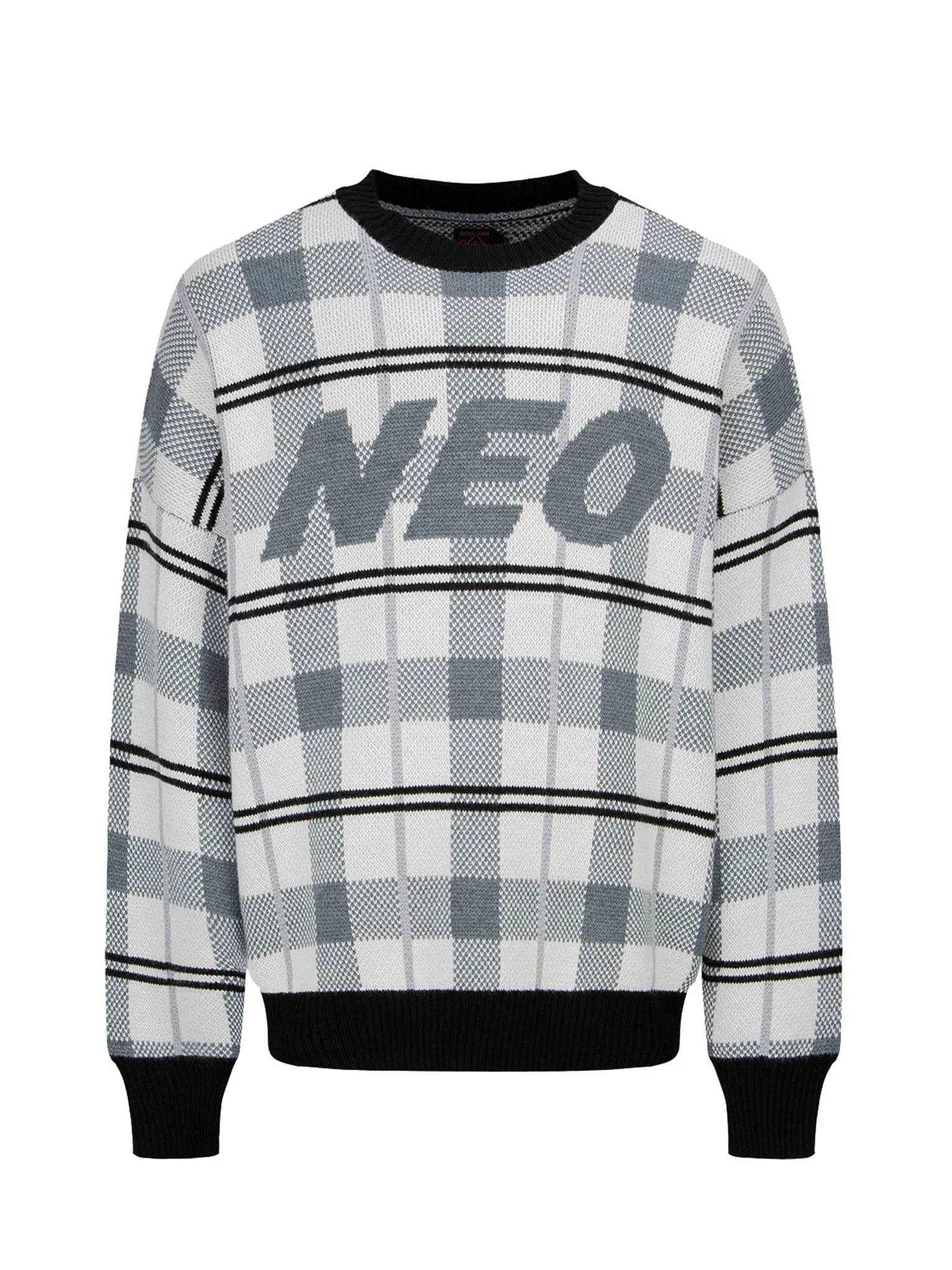 Checked Knitted Pullover