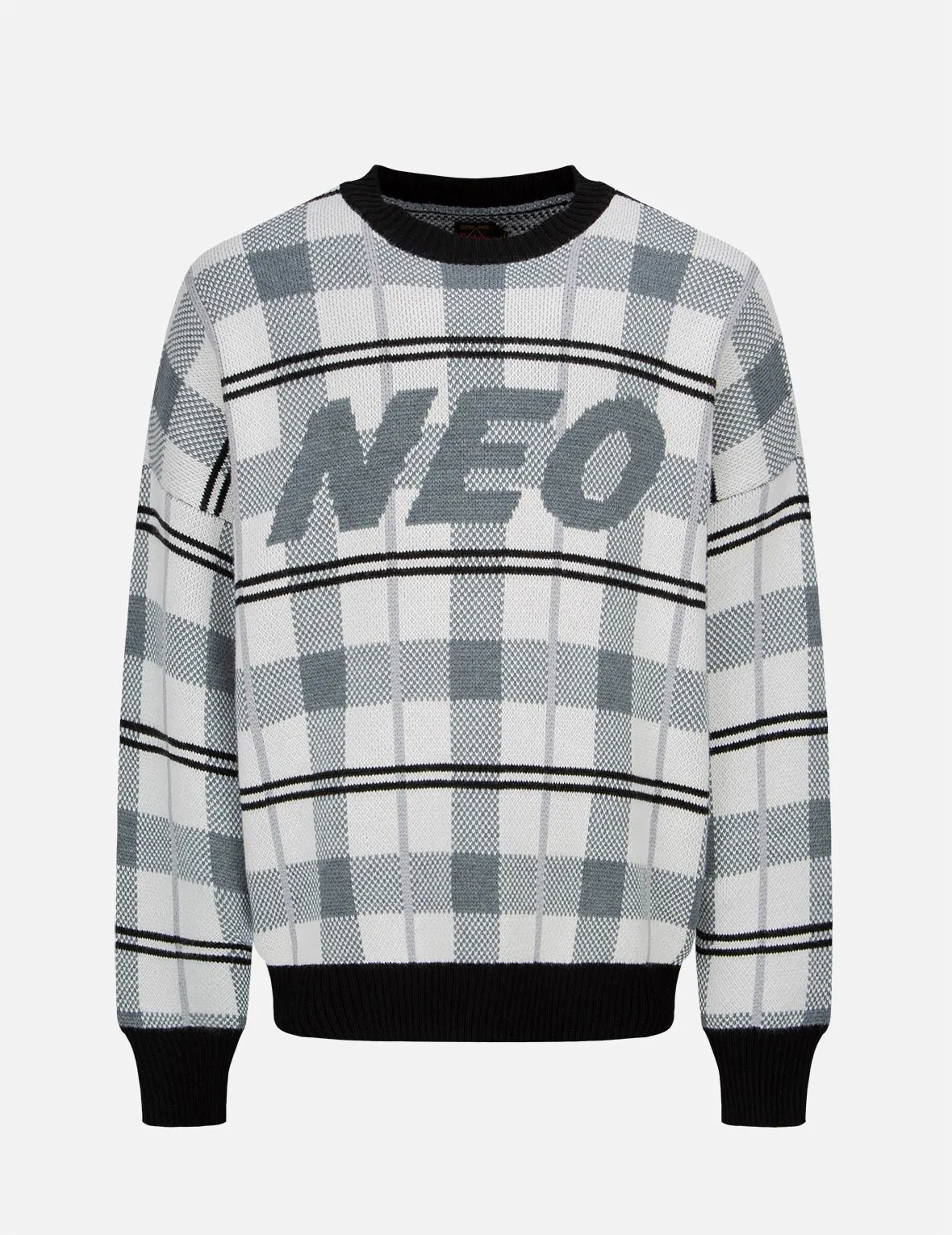 Checked Knitted Pullover