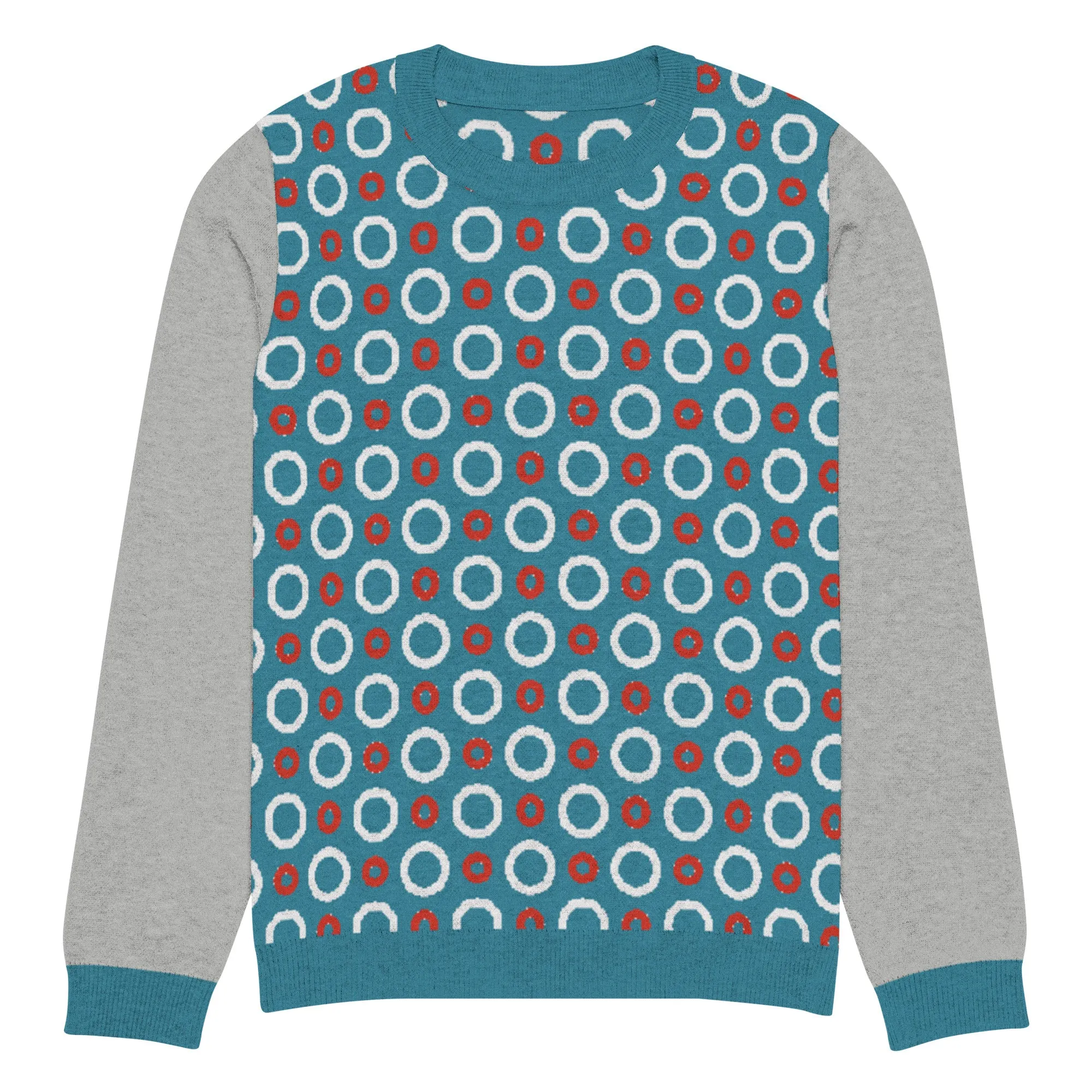 Circle Back in Blue Knitted Crewneck Sweater