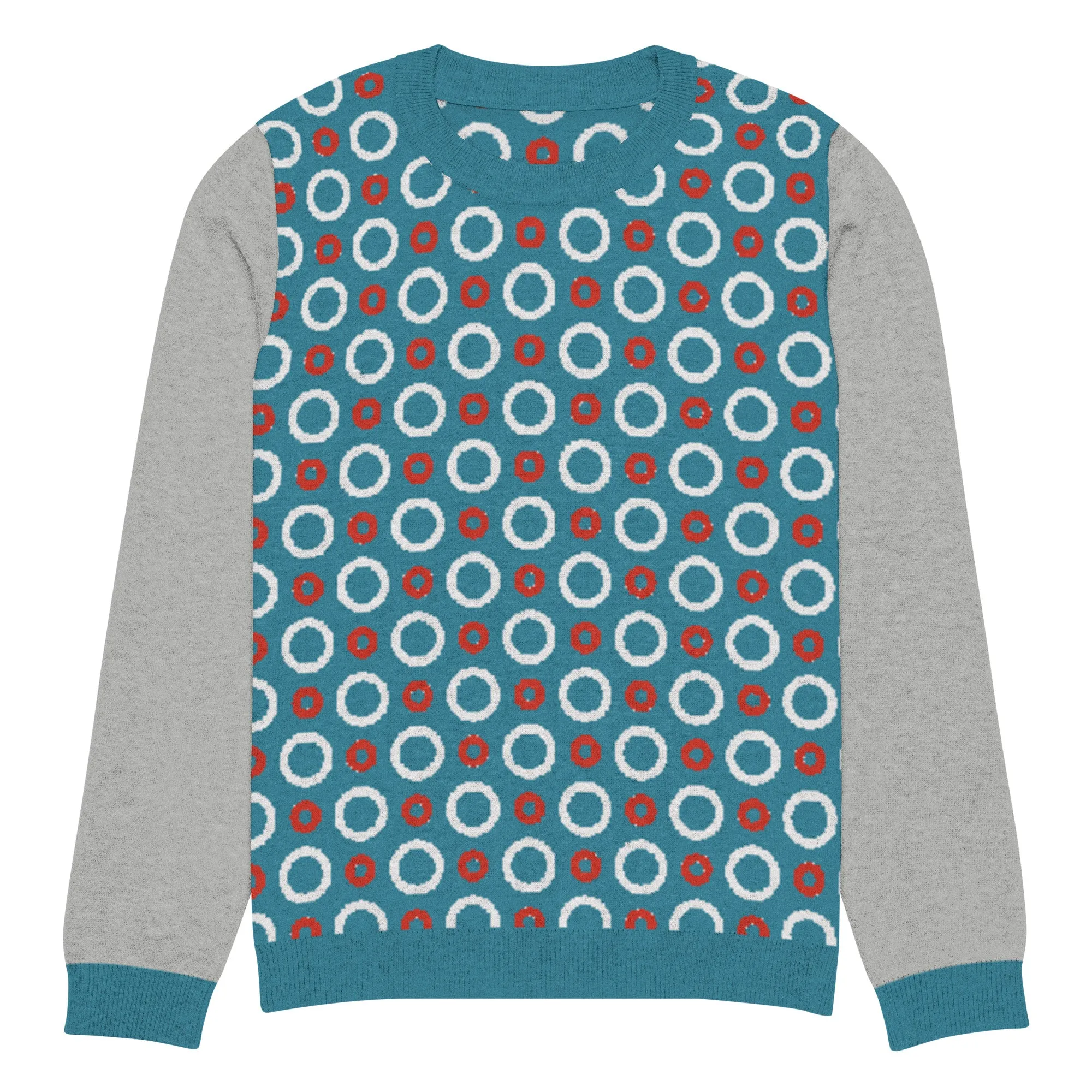 Circle Back in Blue Knitted Crewneck Sweater