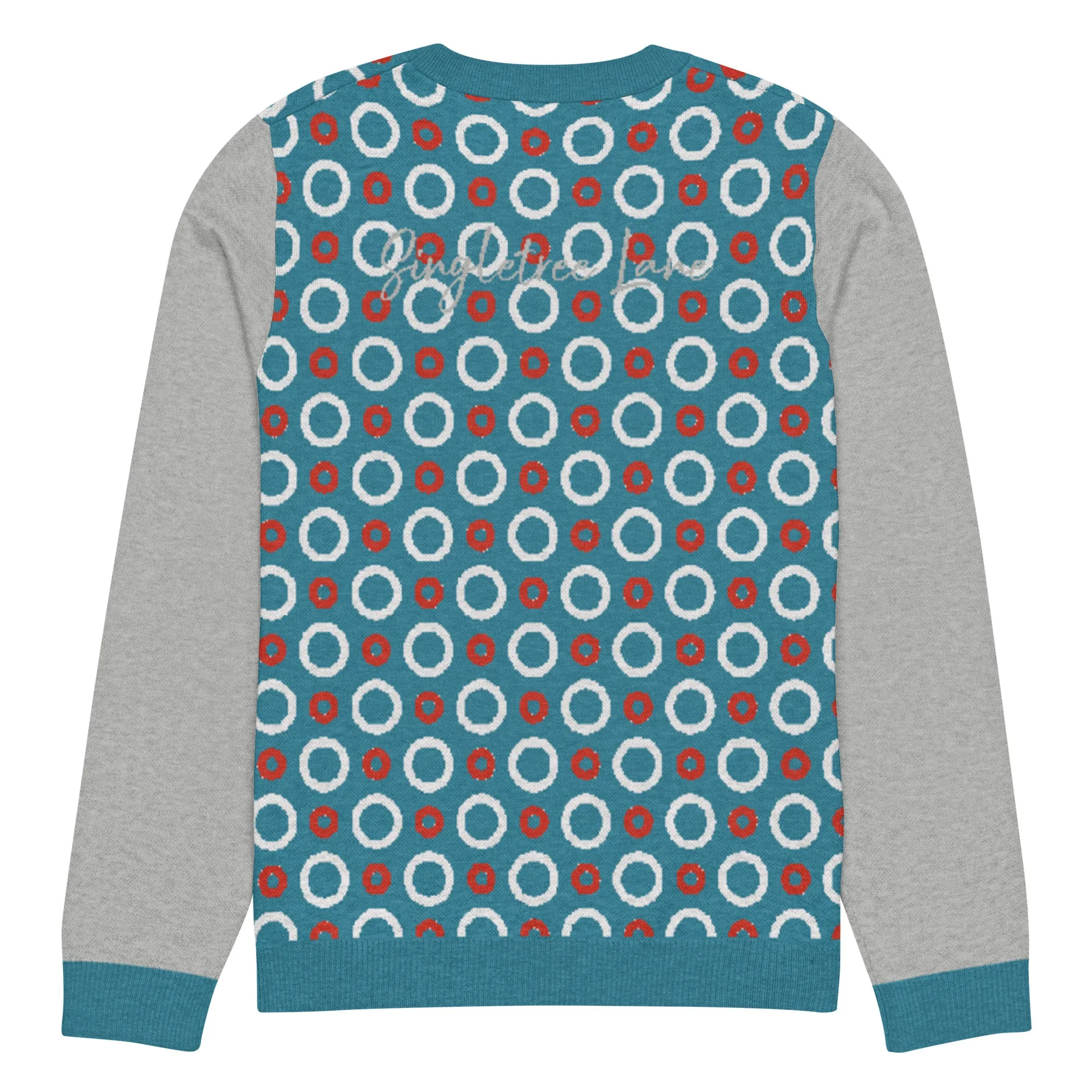 Circle Back in Blue Knitted Crewneck Sweater