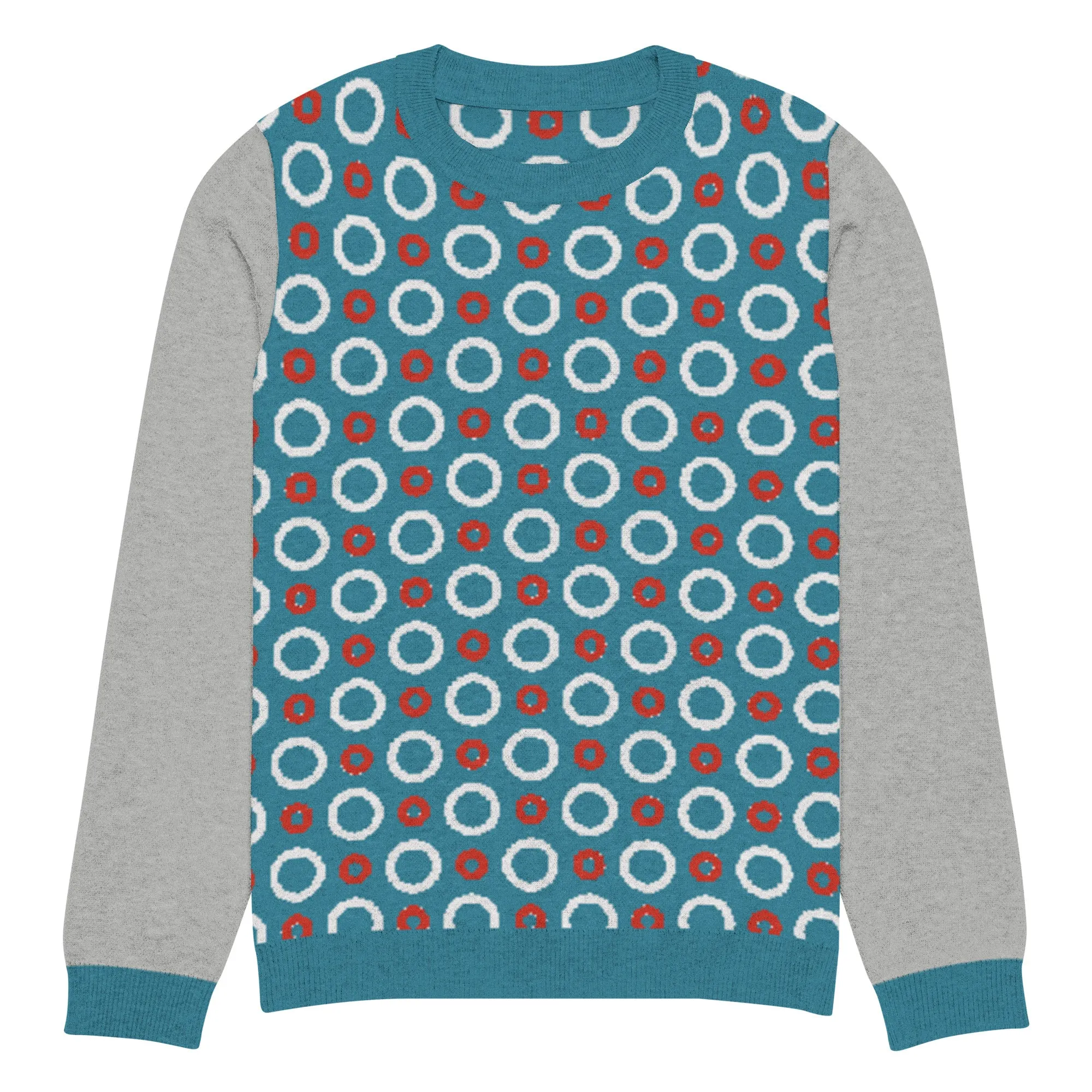 Circle Back in Blue Knitted Crewneck Sweater