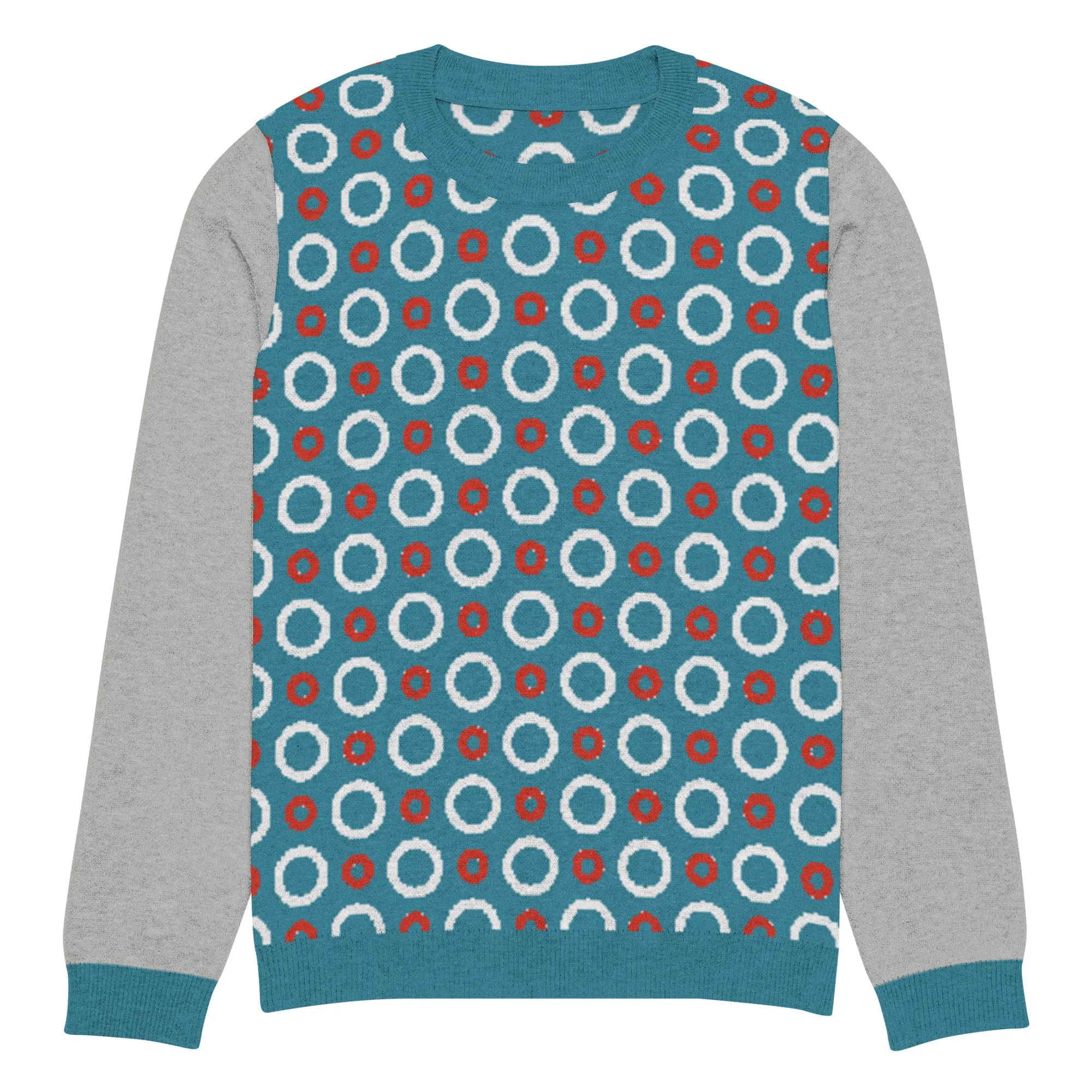 Circle Back in Blue Knitted Crewneck Sweater