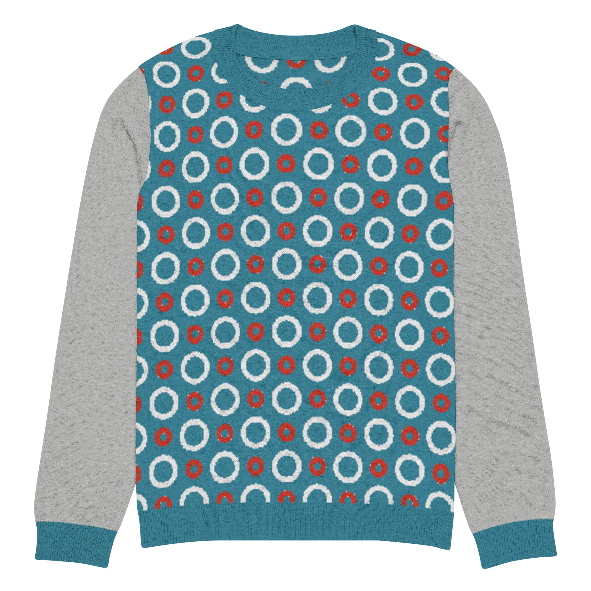 Circle Back in Blue Knitted Crewneck Sweater