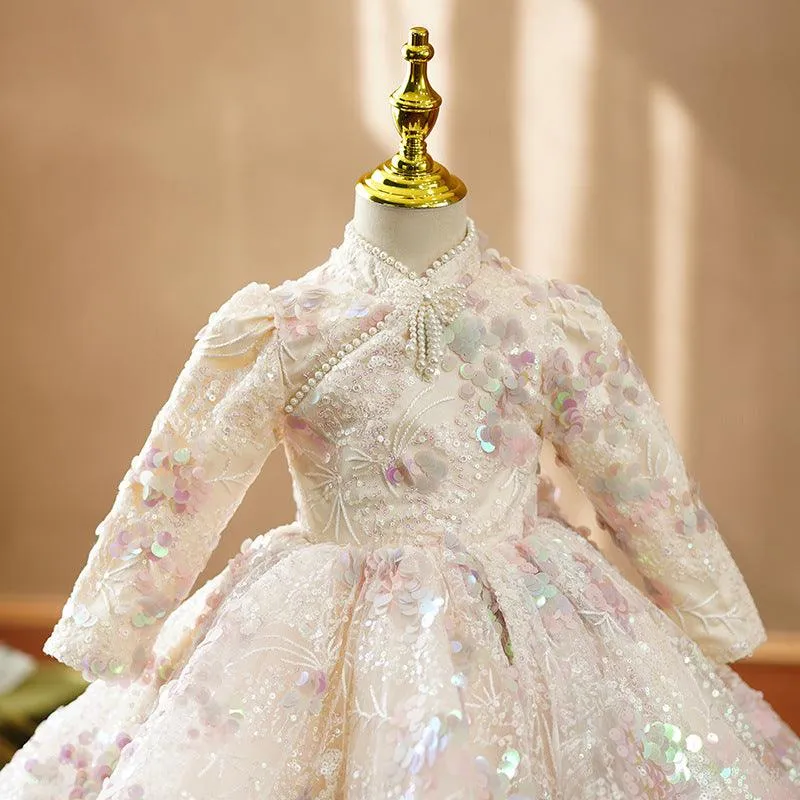 Fairytale Flower Girl Dress Sparkling Dreamy Princess Dress