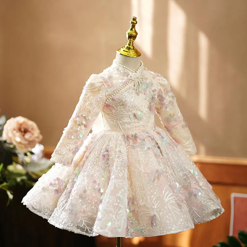 Fairytale Flower Girl Dress Sparkling Dreamy Princess Dress