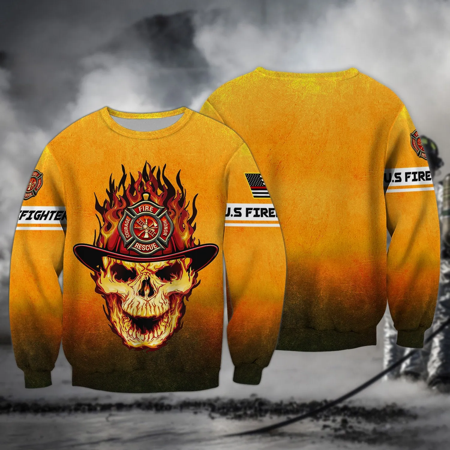 Firefighter Shirts Gift 3D Sweatshirt Hoodie All Over Print Zip Hoodie