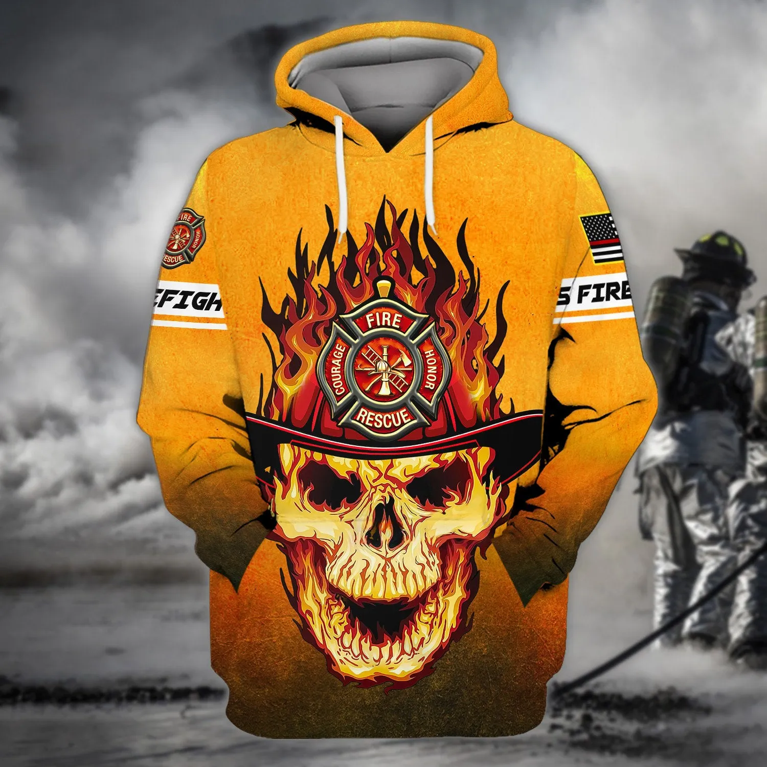 Firefighter Shirts Gift 3D Sweatshirt Hoodie All Over Print Zip Hoodie