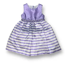 Girls American Princess Size 2T Purple/White Silky Sleeveless Dress