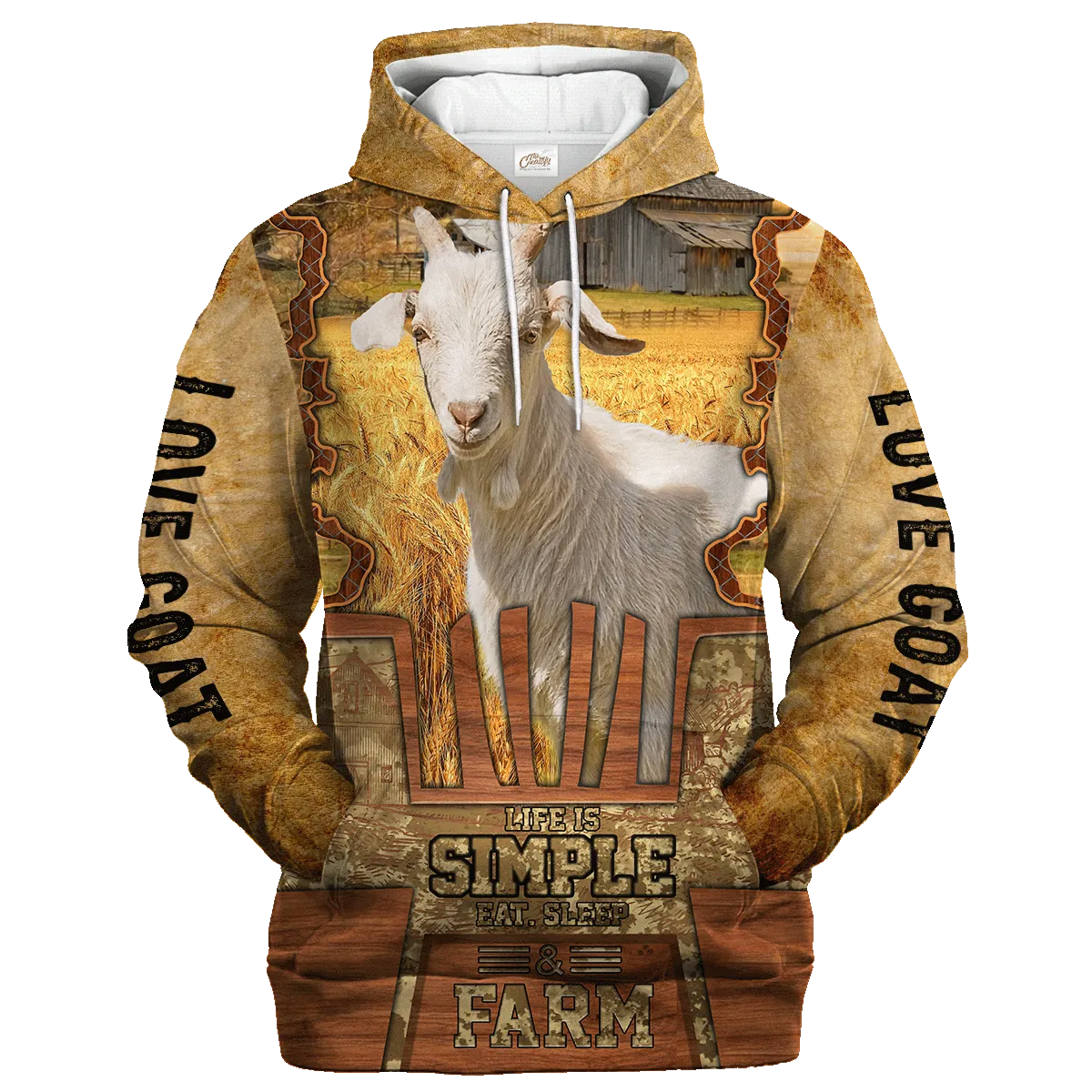 Goat Life Is Simple A Farm Hoodie, Goat Hoodie 3D All Over Print