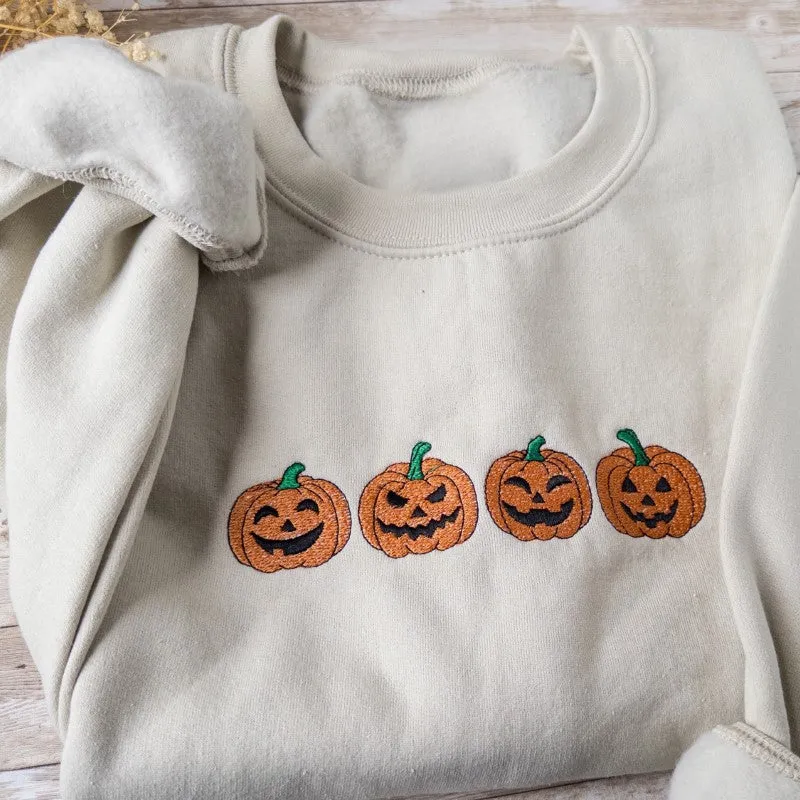 Halloween Pumpkin Printed Sweatshirt