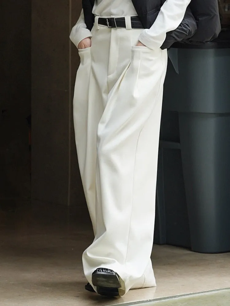 High-End Classy Elastic Waist Wide Leg Pants