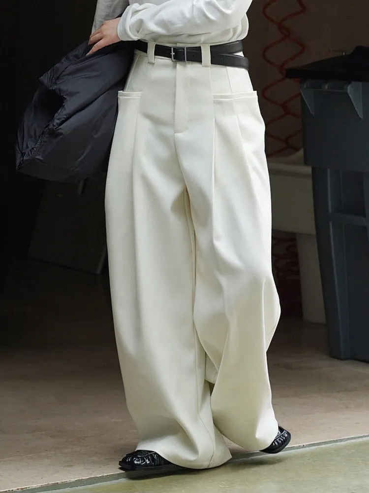 High-End Classy Elastic Waist Wide Leg Pants