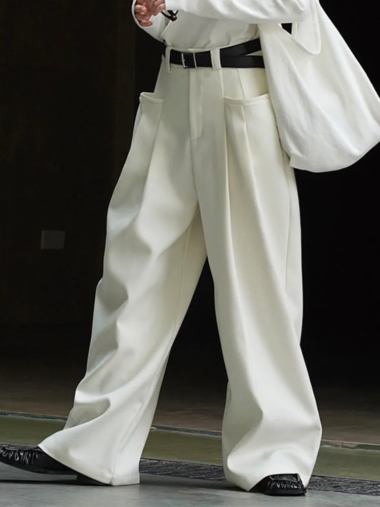 High-End Classy Elastic Waist Wide Leg Pants