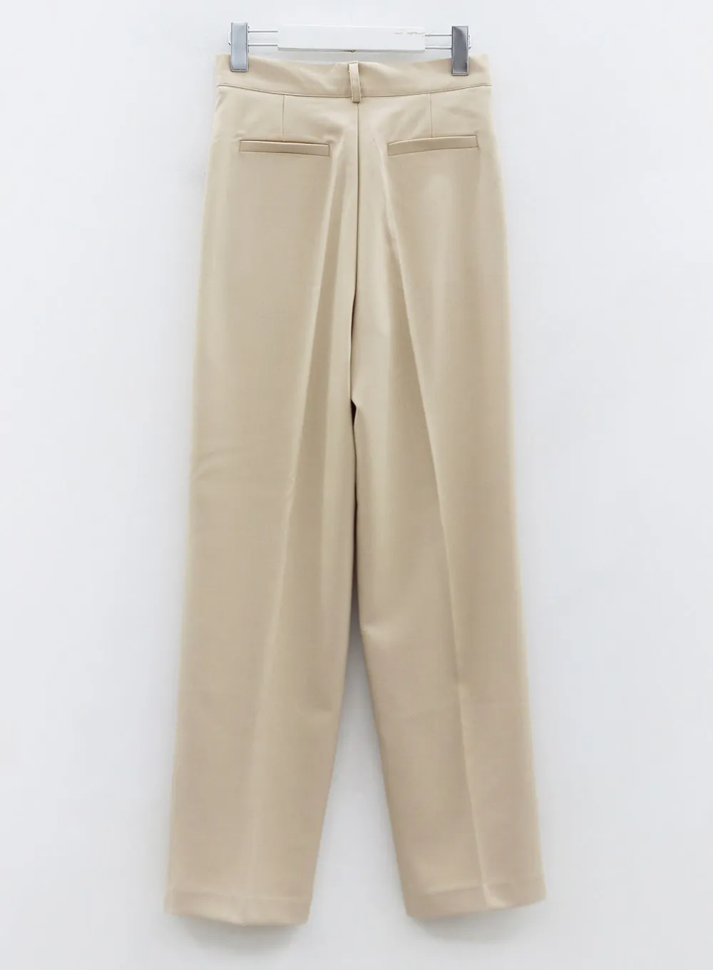 High Waist Pintuck Wide Leg Tailored Pants OS13