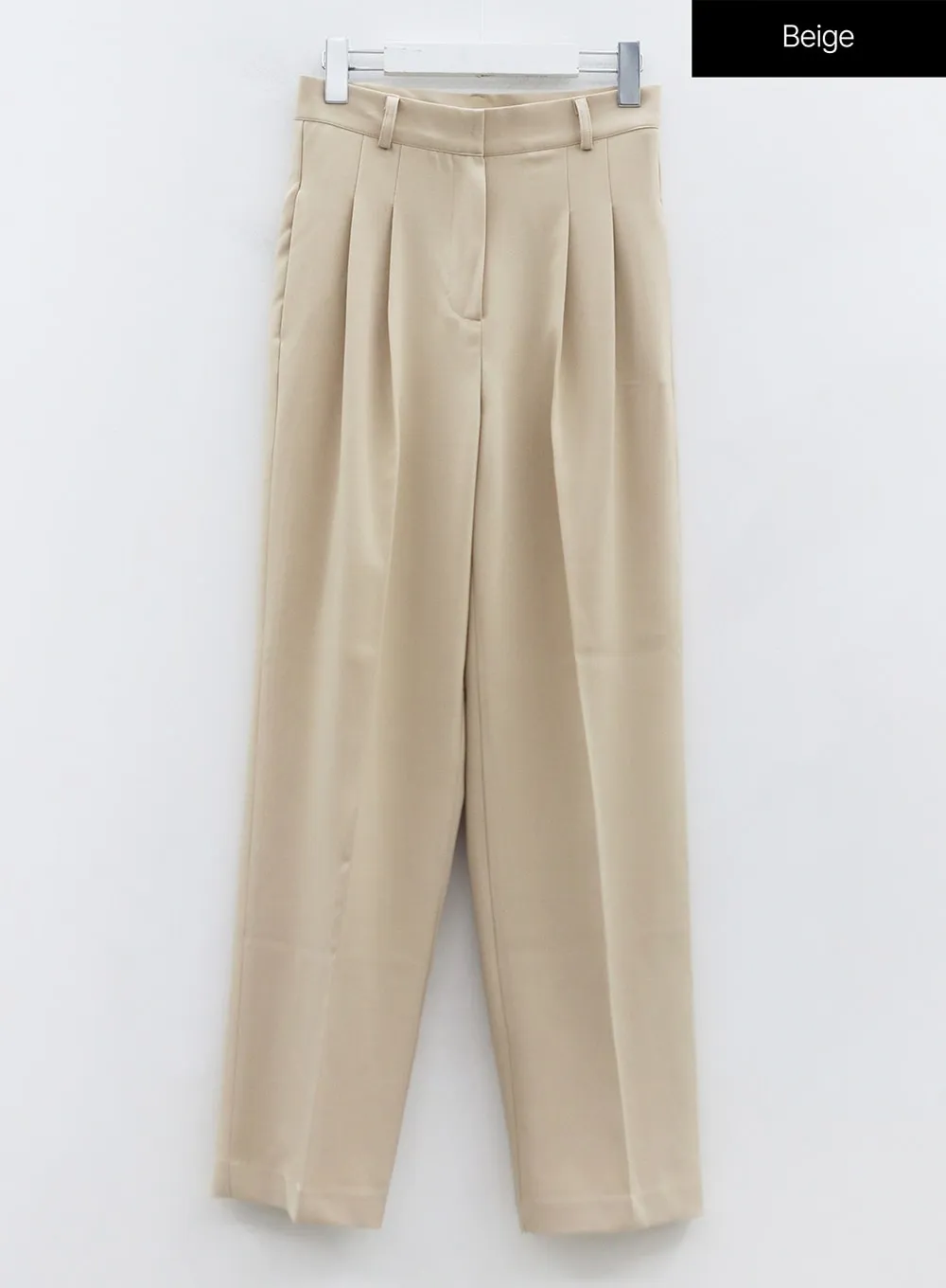 High Waist Pintuck Wide Leg Tailored Pants OS13