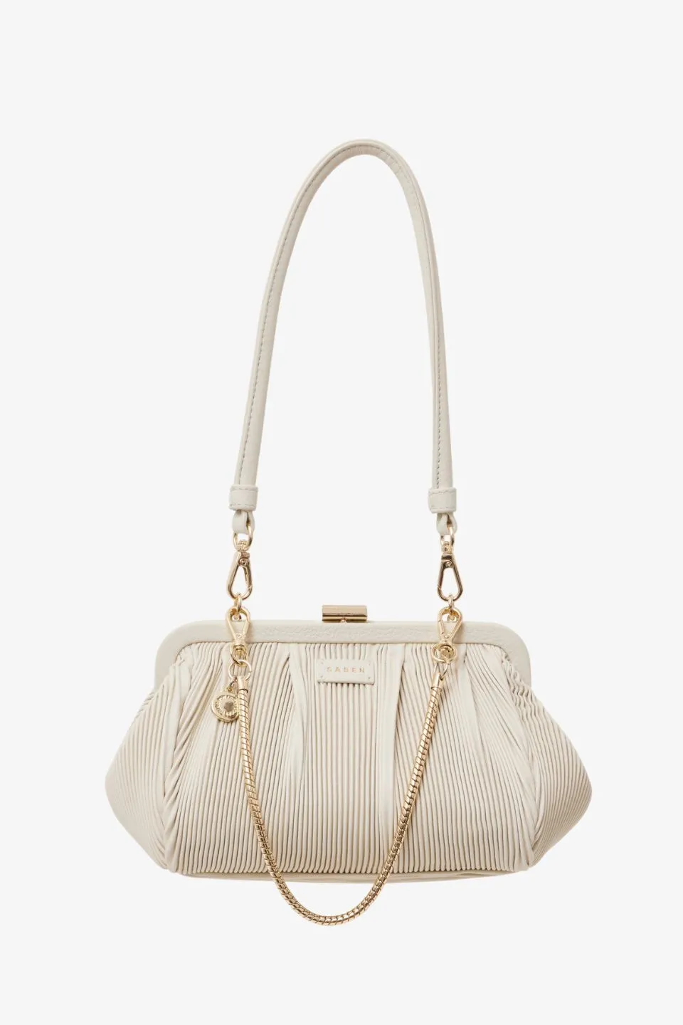 Juliet Alabaster Mini Pleated Shoulder Bag