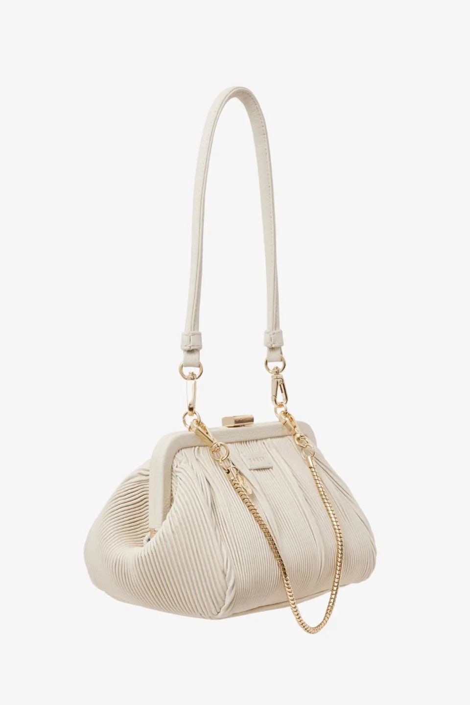 Juliet Alabaster Mini Pleated Shoulder Bag