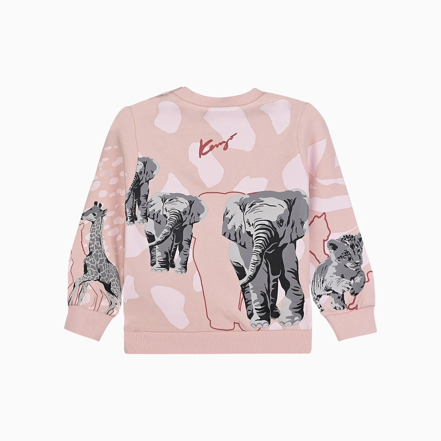 Kid's Tiger Print Crew Neck Sweatshirt