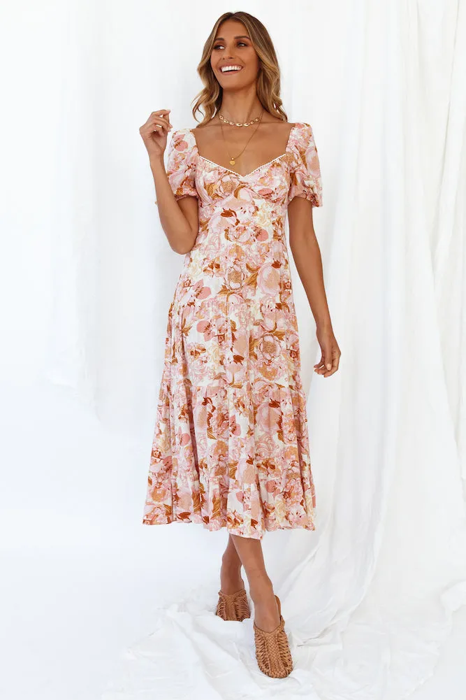 Koka Midi Dress Pink