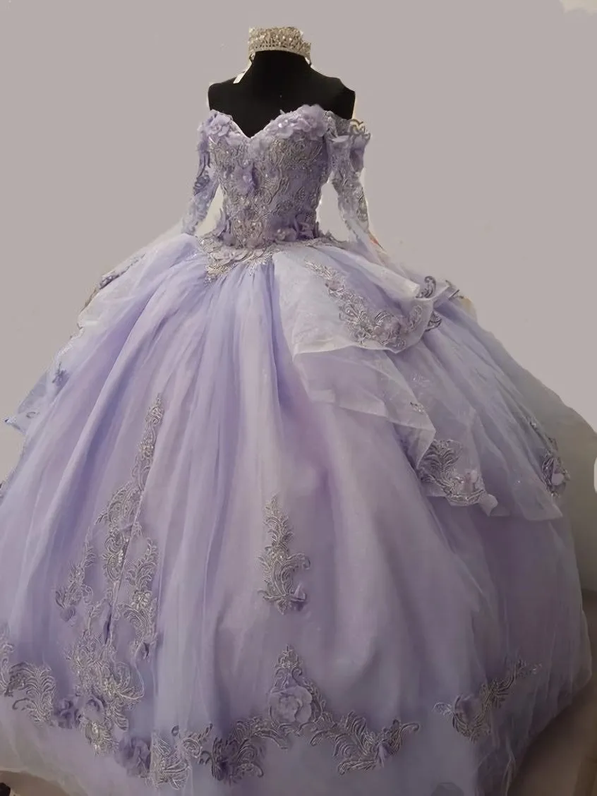 Lilac Princess Ball Gown Quinceanera Dress Sweet 16 Dress