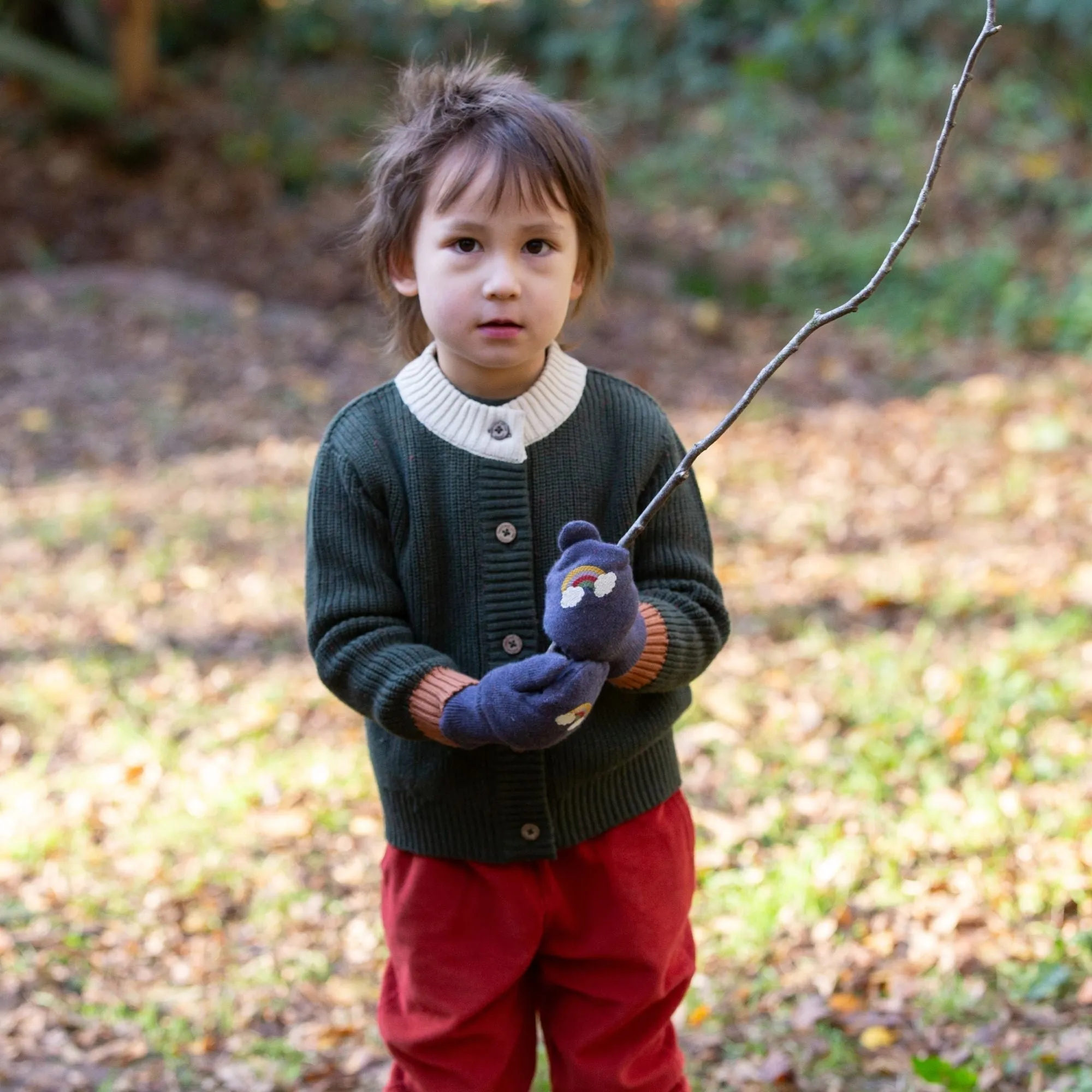 Little Green Radicals: From One To Another Fern Green Snuggly Knitted Cardigan