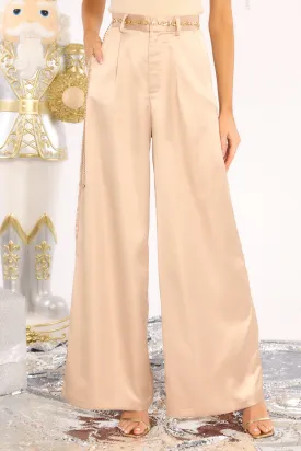 Long Term Light Mocha Wide Leg Pants