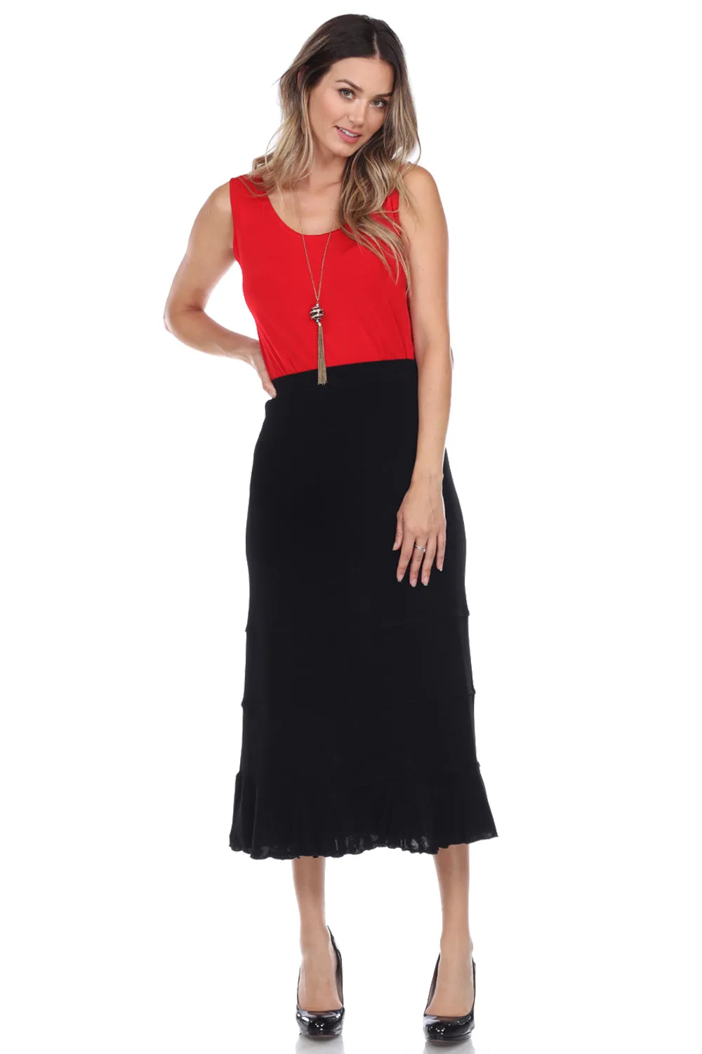 Long Tiered Skirt-6008AY-ARS1