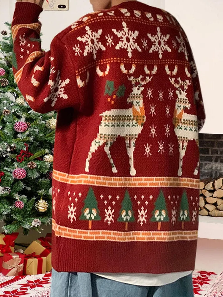 Loose slouchy Christmas knitwear