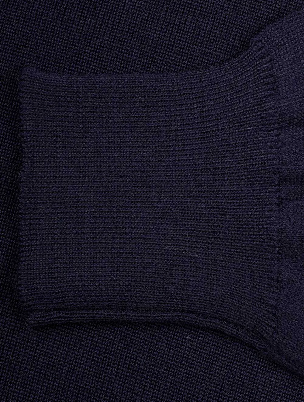 Merino Wool Mock Neck Navy