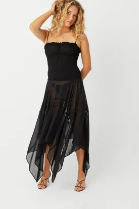 Night Princess Maxi Dress - Black