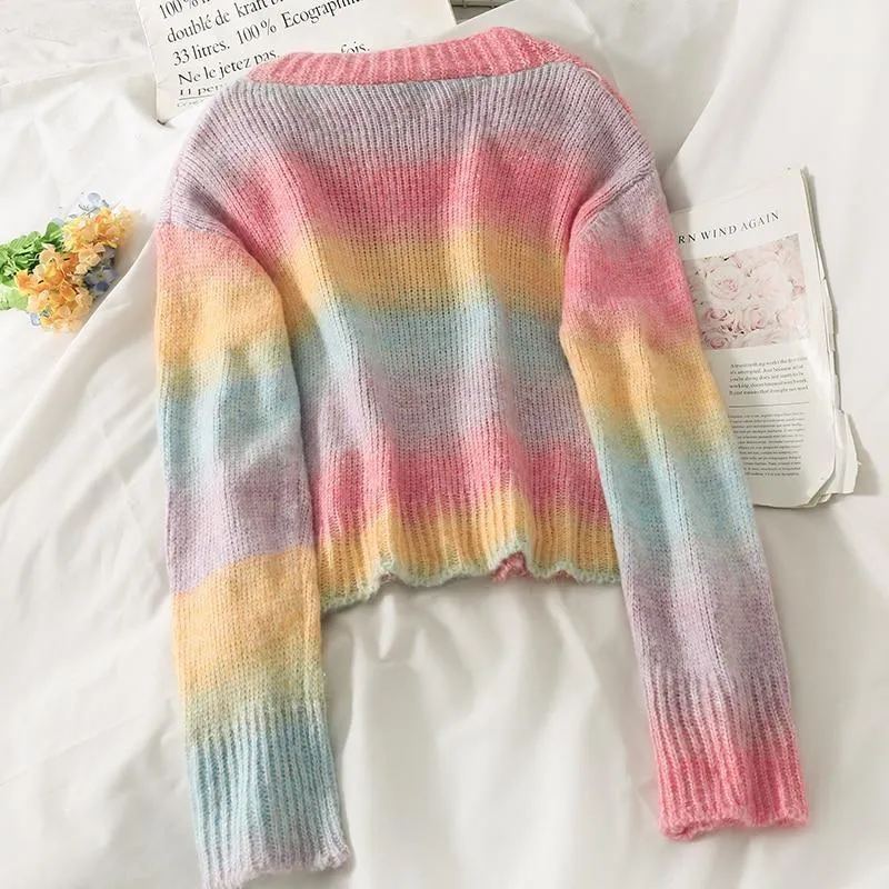 Pastel Rainbow Cardigan