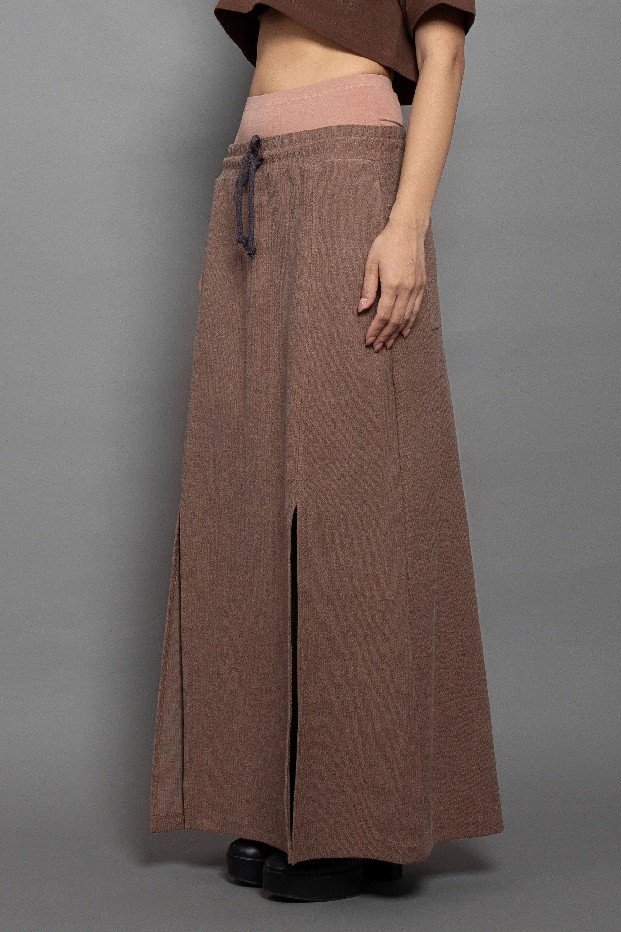 Reverse French Terry Long Skirt