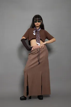 Reverse French Terry Long Skirt