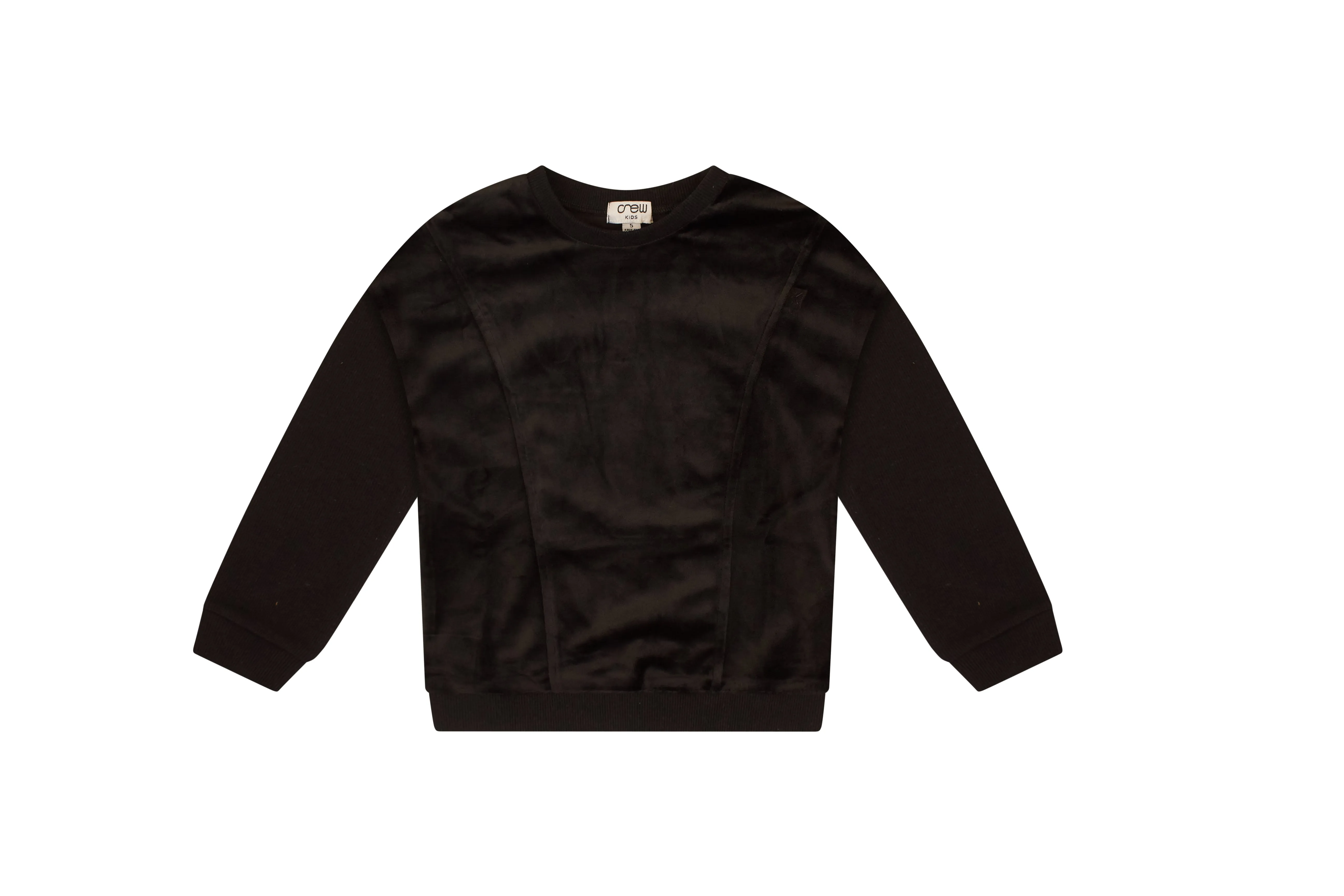 Rib velour combo sweatshirt by Crew Kids