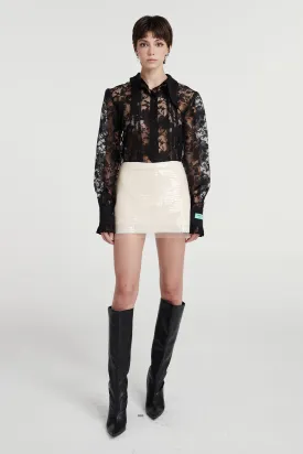 Saturn A-line Sequin Mini Skirt