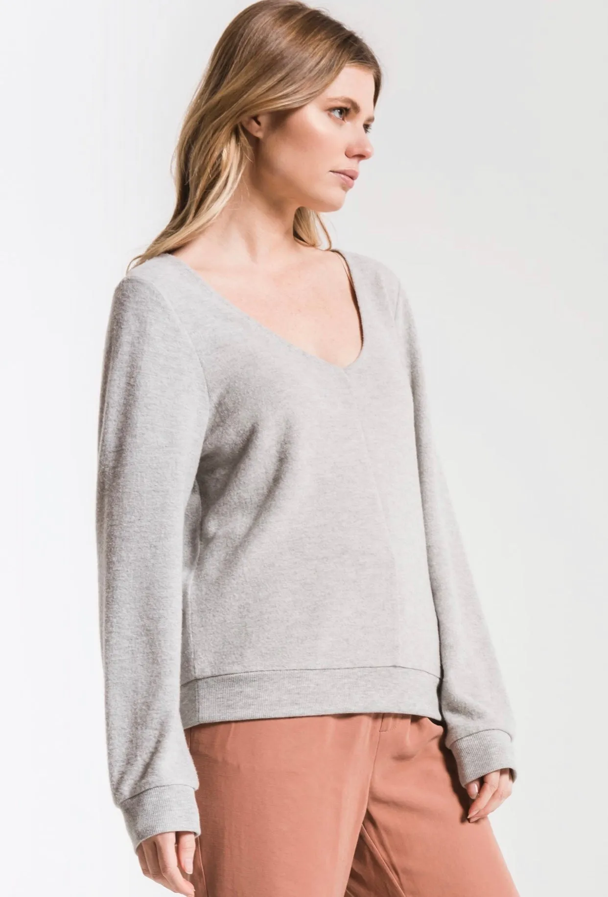 Soft Spun Strap Heather Pullover