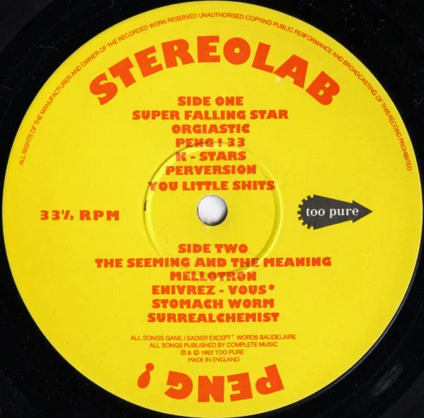 Stereolab - Peng! (LP, Album) (NM or M-)