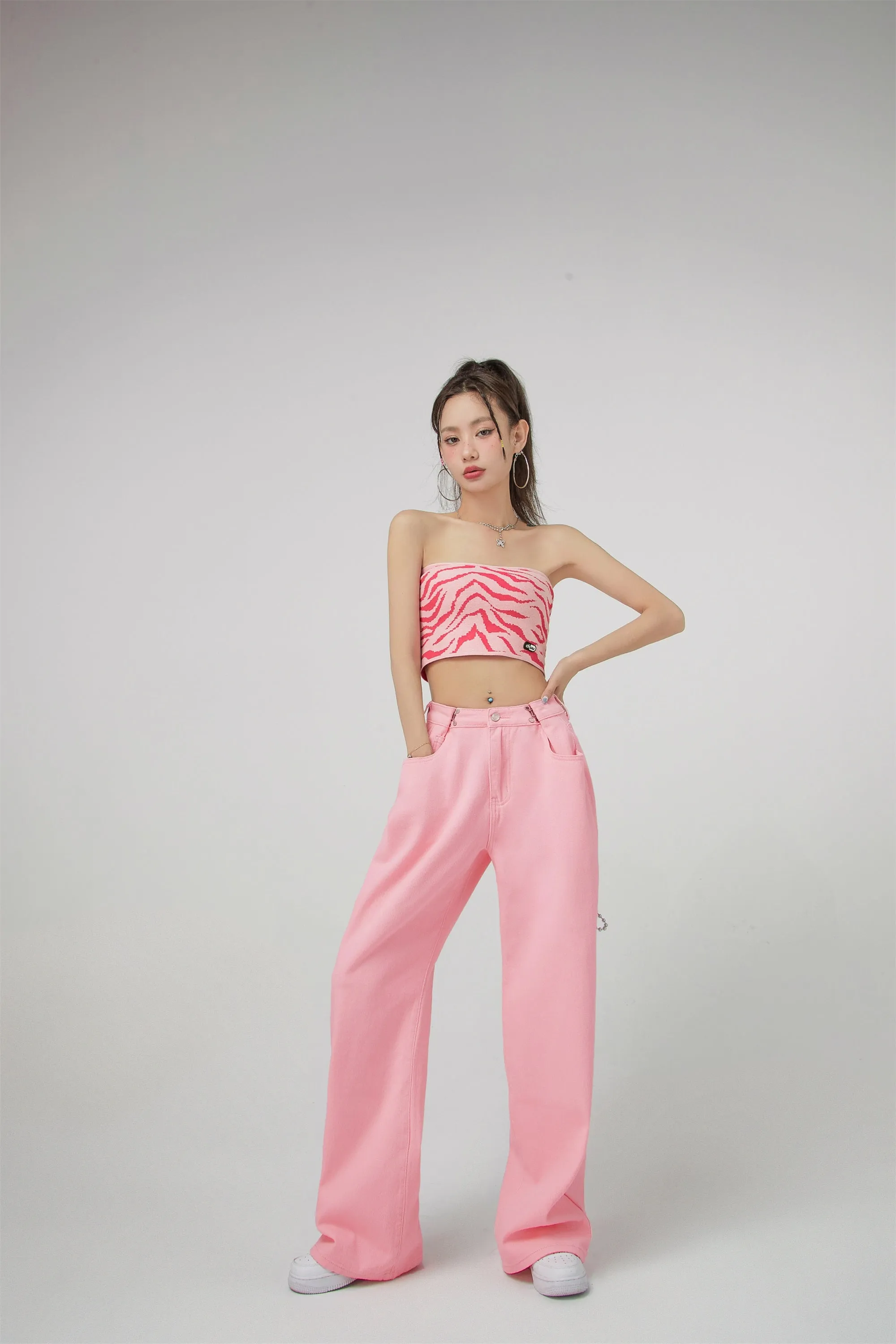 Summer Adjustable High Waist Wide Leg Pants